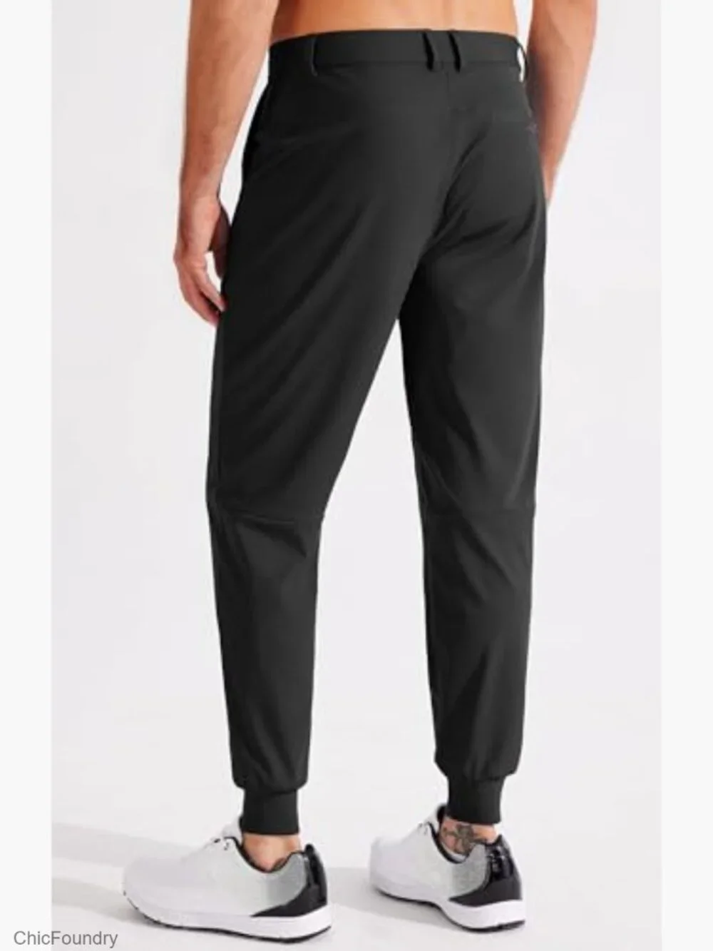 Men's Golf Joggers Lightweight 3 Pockets Slim Fit Soft Stretchy Tapered Work